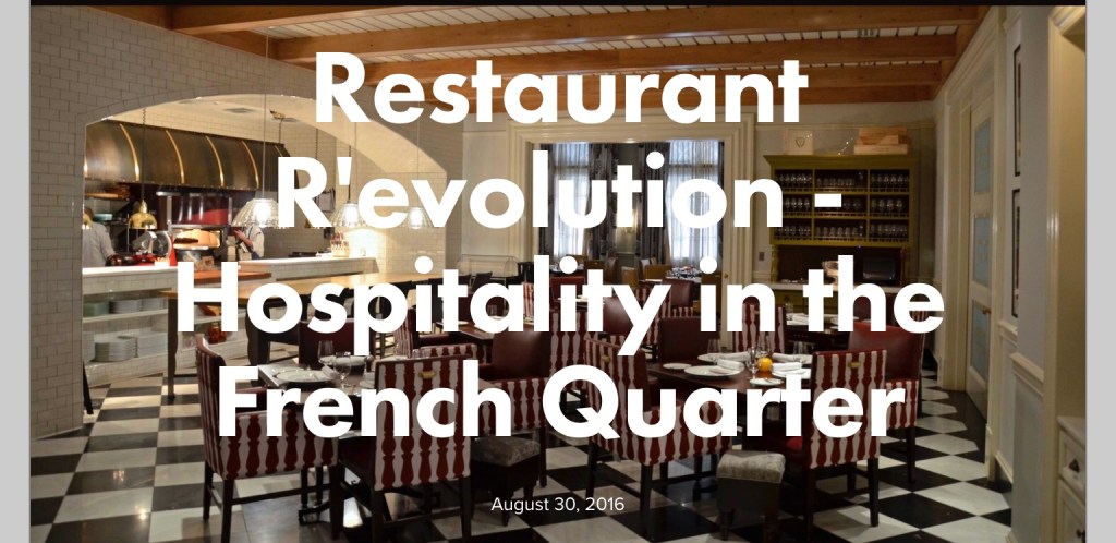 Restaurant R’evolution – Hospitality in the French Quarter – Dallas Wine&nbsp;Club